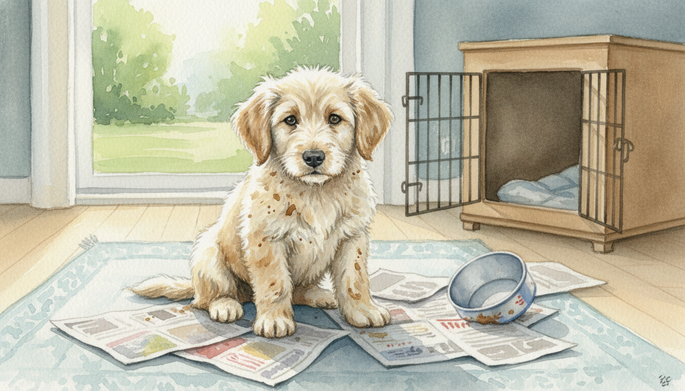 子犬が留守番中にうんちまみれになる主な原因